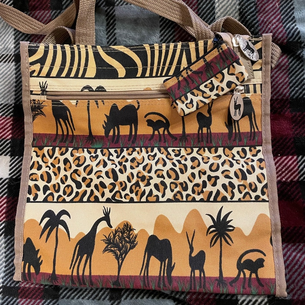 Safari Animal Print Tote New No Tags beautiful